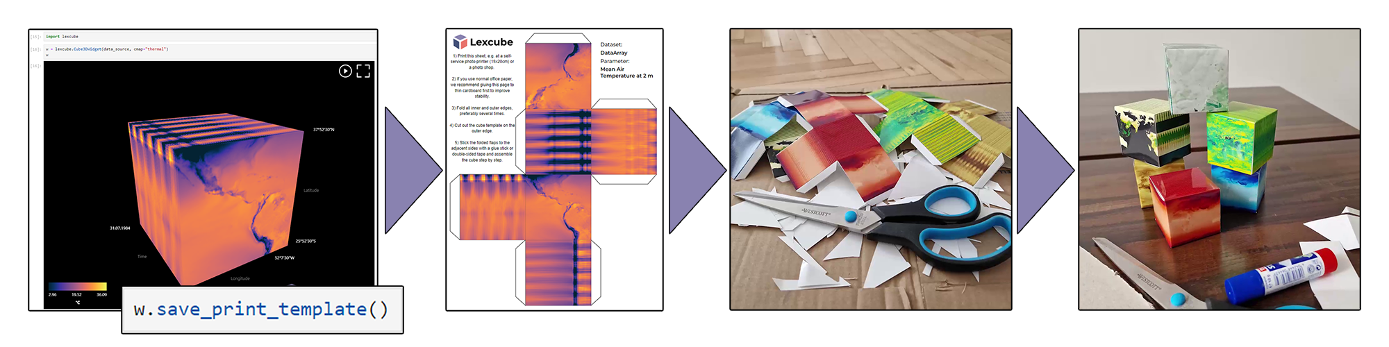 Paper cube crafting demonstration